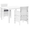 vidaXL Tuin Eetset 3 st Wit Polypropyleen