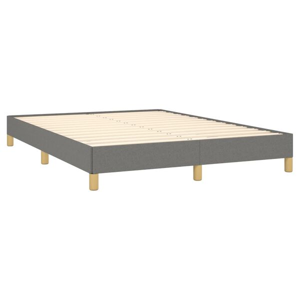 vidaXL Bedframe zonder matras stof donkergrijs 140x190 cm
