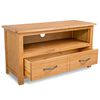 vidaXL Tv-meubel 90x35x48 cm massief eikenhout