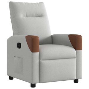 vidaXL Fauteuil verstelbaar stof wolk grijs