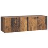 vidaXL Wandbeugel TV-kast Oud hout 98 x 31 x 30 cm Bewerkt hout