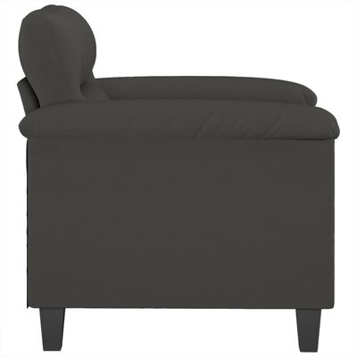 vidaXL Fauteuil 60 cm microvezelstof donkergrijs