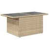 vidaXL 7-delige Loungeset met kussens poly rattan acacia beige