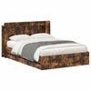 vidaXL Bedframe met opbergruimte en hoofdbord met lade Gerookt eiken