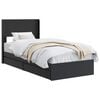 vidaXL Bedframe met opbergruimte en hoofdbord Zwart 90 x 190 cm
