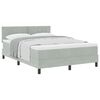 vidaXL Boxspringbed met matras Lichtgrijs 140 x 190 cm Fluweel