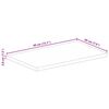 vidaXL Tafelblad rechthoekig 40x20x3,8 cm massief ruw mangohout