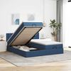 vidaXL Ottoman bed met matrassen 200x200cm stof blauw