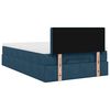 vidaXL Bed poef met matras 120x190 cm fluweel donkerblauw