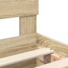 vidaXL Bedframe met hoofdeinde Sonoma Eiken 75 x 190 cm Bewerkt hout