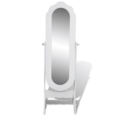 Vrijstaande kantelbare spiegel (wit)
