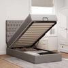 vidaXL Ottoman bed met matras en LED's 100x200cm stof taupe