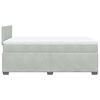vidaXL Boxspring met matras fluweel lichtgrijs 120x200 cm