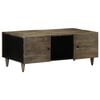 vidaXL Salontafel 100x54x40 cm massief mangohout lichtgrijs