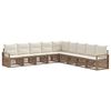 vidaXL Tuinbankenset 9 st Beige poly rattan