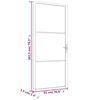vidaXL Binnendeur 93x201,5 cm ESG-glas en aluminium zwart