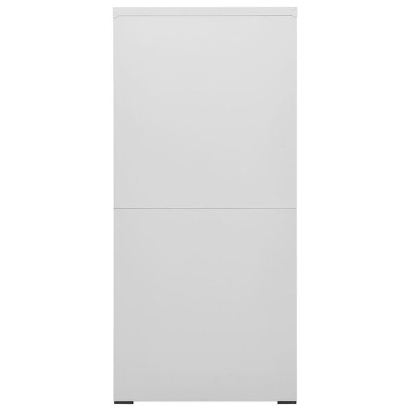 vidaXL Archiefkast 46x62x133 cm staal lichtgrijs