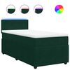 vidaXL Boxspring met matras fluweel donkergroen 80x200 cm