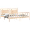 vidaXL Bedframe met hoofdbord massief hout 180x200 cm