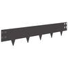 vidaXL Gazonrand 30 pcs 100 x 20 cm Staal Zwart