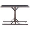 vidaXL Tuintafel 110x53x72 cm glas en poly rattan bruin