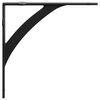vidaXL Wandplank Beugels 12 st Zwart 21 x 21 x 3,5 cm Staal