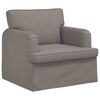 vidaXL Bank 2 pcs Taupe