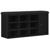 vidaXL Opslagbank Zwart Eiken 102 x 32 x 50 cm Bewerkt hout