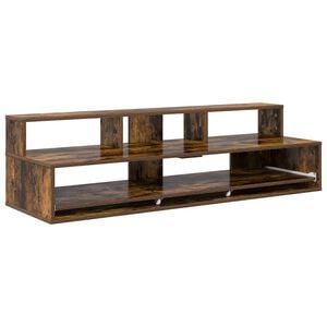 vidaXL studiobureau Gerookt eiken 110 x 42,5 x 36 cm Bewerkt hout