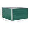 vidaXL Plantenbak verhoogd 100x100x45 cm gegalvaniseerd staal groen