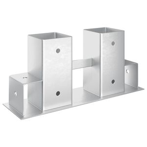 Houtstapelsteun 12 st Zilverkleurig 34 x 10 x 15 cm Staal