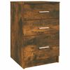 vidaXL Nachtkastje 40x40x63 cm bewerkt hout gerookt eikenkleurig