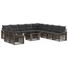 vidaXL Tuinbankenset 12 st Grijs en Donkergrijs 100 x 55 x 73 cm