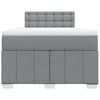 vidaXL Boxspring met matras stof lichtgrijs 120x190 cm