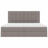 vidaXL Opbergbed met LED met matras Taupe 200 x 200 cm Polyester