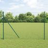 vidaXL Hek met Paal Groen 1,6 x 10 m Staal en PVC