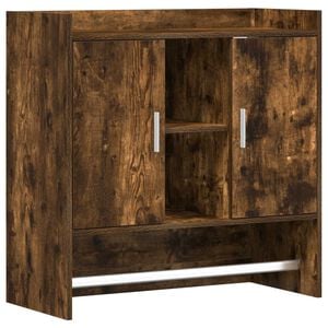 vidaXL Wandplank Muurmontage Gerookt eiken 80 x 36 x 80 cm