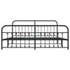 vidaXL Bedframe met hoofd- en voeteneinde metaal zwart 193x203 cm