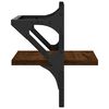 vidaXL Wandschappen met stangen 2 st 30x25x30 cm bruin eikenkleur