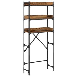 vidaXL Wasmachineplank met plank Oudhout 67 x 25 x 163 cm Bewerkt hout