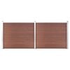 vidaXL Schuttingpanelenset 353x146 cm HKC bruin
