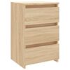 vidaXL Nachtkastjes 2 st 40x35x62,5 cm bewerkt hout sonoma eikenkleur