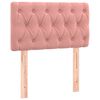 vidaXL Hoofdbord LED 80x7x78/88 cm fluweel roze
