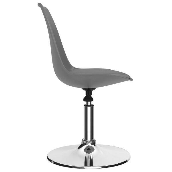 vidaXL Eetkamerstoelen 2 st draaibaar kunstleer lichtgrijs