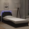 vidaXL Bedframe met LED zonder matras "Zadar" zwart 80x200 cm