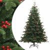 vidaXL Kunstkerstboom met scharnieren dennenappels en bessen 210 cm