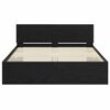 vidaXL Bedframe met hoofdeinde Zwart Eiken 120 x 200 cm Bewerkt hout