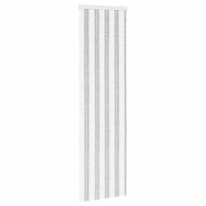 vidaXL Insecten Gordijn Chenille Lichtgrijs en wit. 56 x 200 cm