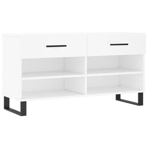 vidaXL Schoenenbank 102x35x55 cm bewerkt hout wit