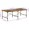 vidaXL Eettafel 220x90x77 cm massief gerecycled hout